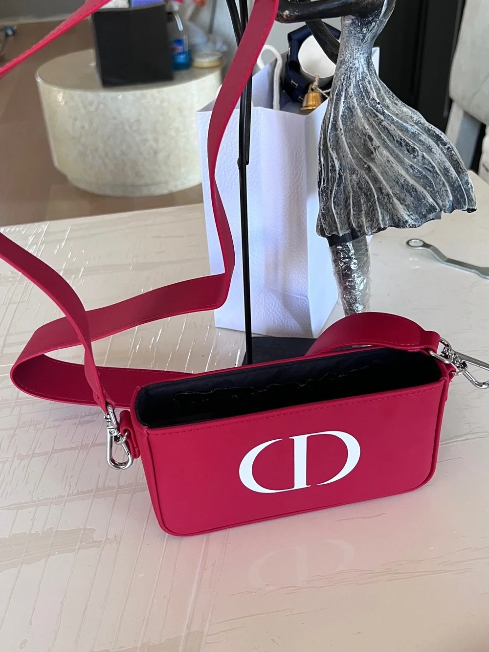 Signature Red Crossbody Bag